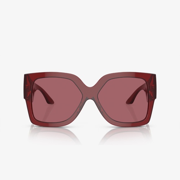 Versace Maroon Sunglasses with Gold Detailing
